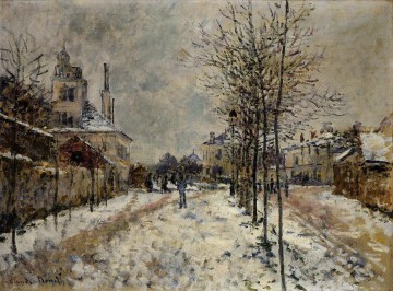  Claude Pintura - El Boulevard de Pontoise en Argenteuil Efecto nieve Claude Monet